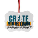 CREATE WITH MELANIE ROSE Aluminum Ornaments (1pc, 5pcs, 10pcs, 20pcs), custom ornament, personalized ornament, holiday