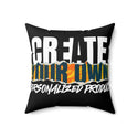 CREATE WITH MELANIE ROSE throw pillow, Spun Polyester Square Pillow, custom pillow, home decor, personalized gift