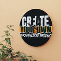 CREATE WITH MELANIE ROSE Acrylic Wall Clock, custom clock, personalized clock, wall art, personalized gift