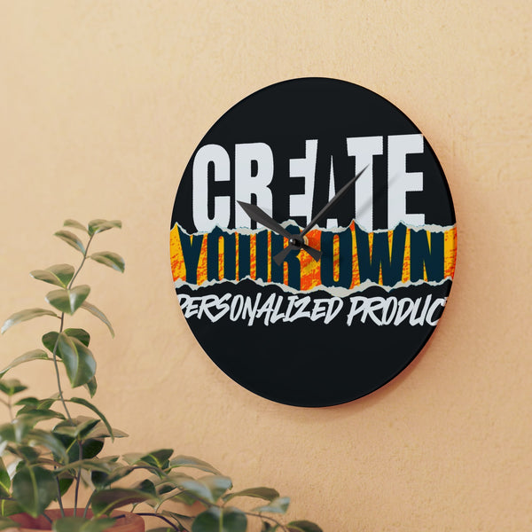 CREATE WITH MELANIE ROSE Acrylic Wall Clock, custom clock, personalized clock, wall art, personalized gift