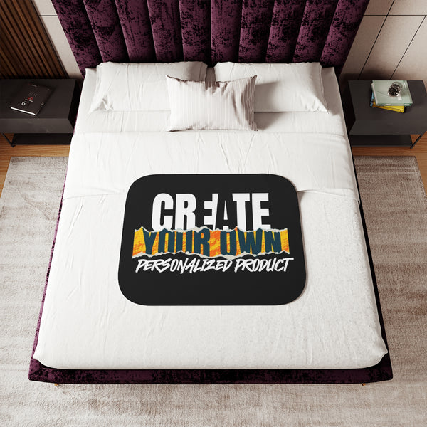 CREATE WITH MELANIE ROSE Sherpa Blanket, Two Colors, custom blanket, personalized blanket, personalized gift