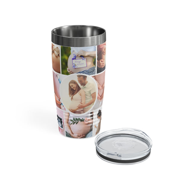 Pregnancy Collage Ringneck Tumbler, 20oz, travel mug, custom travel mug, travel coffee mug, coffee mug, drinkware