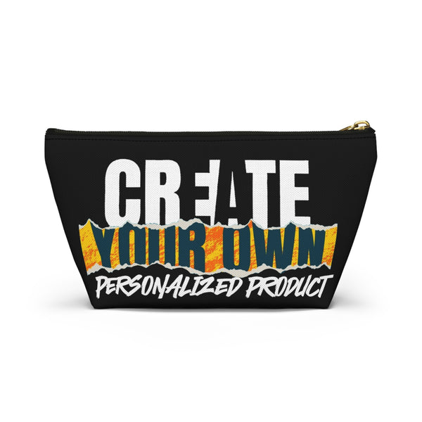 CREATE WITH MELANIE ROSE Accessory Pouch w T-bottom, custom travel bag, personalized make up bag