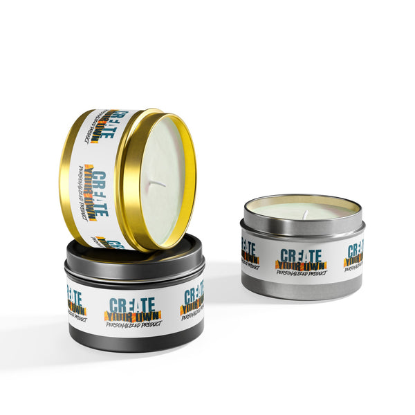 CREATE WITH MELANIE ROSE Tin Candles, custom candle, home decor, home gifts, personalized candle, personalized gifts