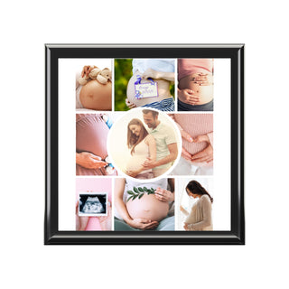 Pregnancy Collage Jewelry Box, jewelry,  travel jewelry box, women's jewelry box, gift for her