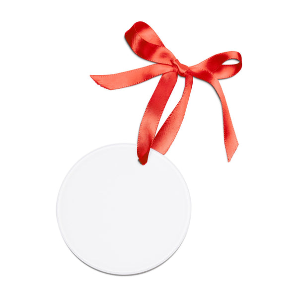 DESIGN YOUR OWN Acrylic Ornament with Ribbon, custom ornament, personalized ornament, holiday, Christmas ornament