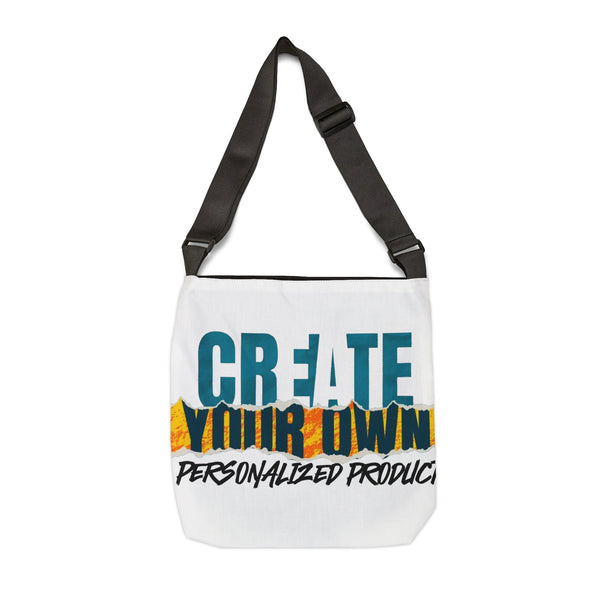 CREATE WITH MELANIE ROSE Adjustable Tote Bag (AOP), custom tote bag, personalized tote bag, custom bag, personalized bag