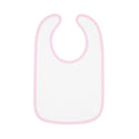 DESIGN YOUR OWN Baby Contrast Trim Jersey Bib, custom baby bib, personalized baby bib