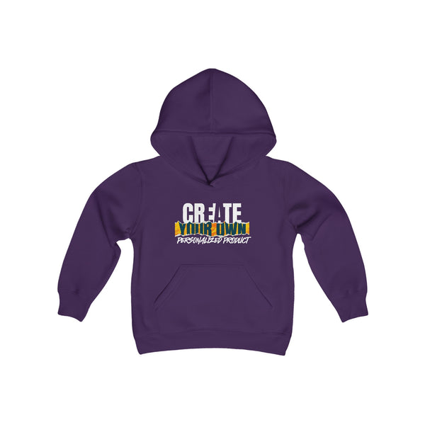 CREATE WITH MELANIE ROSE Youth Heavy Blend Hooded Sweatshirt, Custom hoodie, personalized hoodie