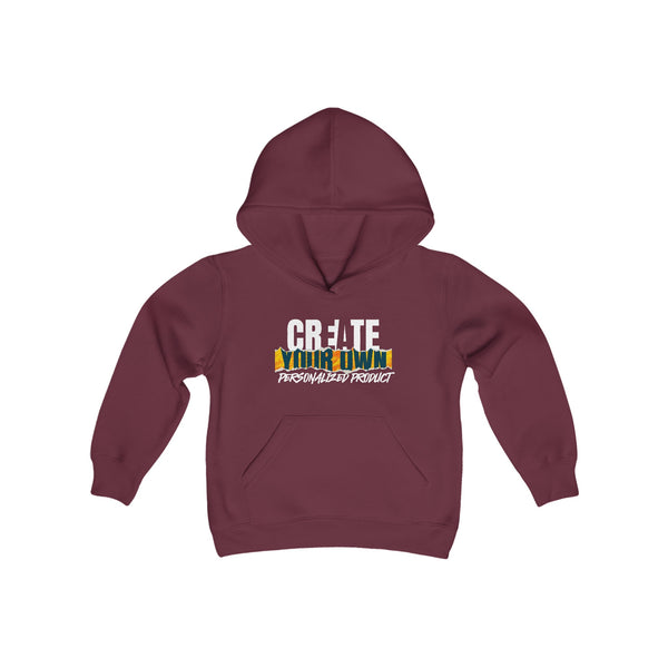 CREATE WITH MELANIE ROSE Youth Heavy Blend Hooded Sweatshirt, Custom hoodie, personalized hoodie