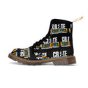 CREATE WITH MELANIE ROSE Men's Canvas Boots, custom boots, personalized boots, custom shoes