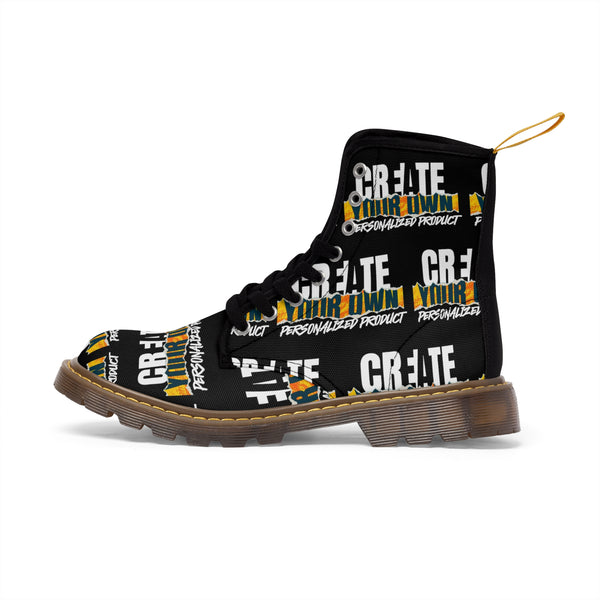 CREATE WITH MELANIE ROSE Men's Canvas Boots, custom boots, personalized boots, custom shoes
