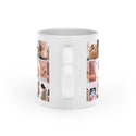 Pregnancy Collage Heart-Shaped Mug, custom mug, custom coffee mug, ceramic mug, heart mug