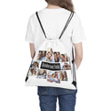Family Collage Outdoor Drawstring Bag, drawstring backpack, backpack, gifts