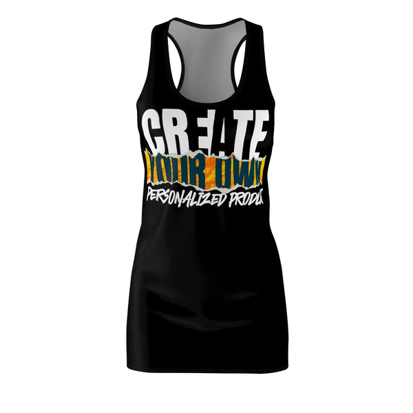 CREATE WITH MELANIE ROSE Women's Cut & Sew Racerback Dress (AOP), custom color, custom dress, personalized dress