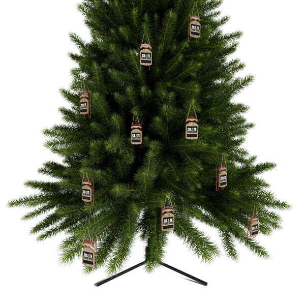 CREATE WITH MELANIE ROSE Sled Ornaments, custom ornaments, holiday ornaments, personalized ornaments, Christmas