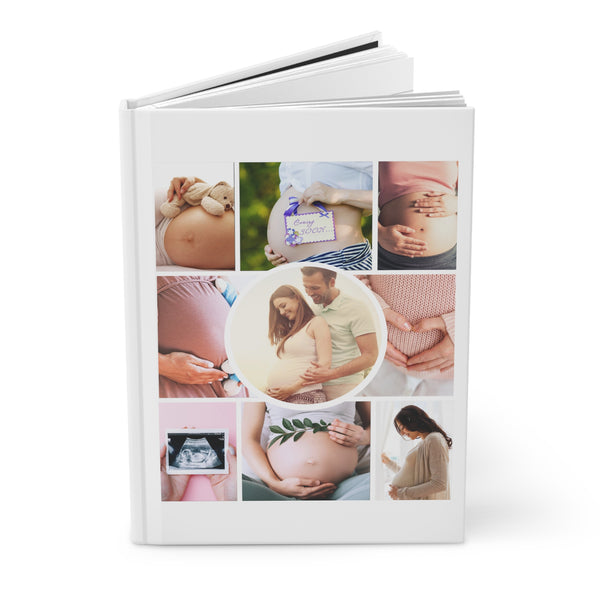 Pregnancy Collage Hardcover Journal Matte, custom notebook, hardcover notebook, writing journal, lined paper