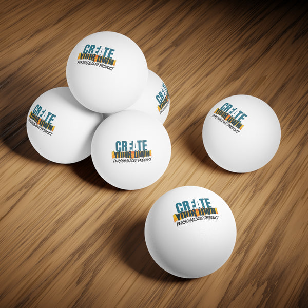 CREATE WITH MELANIE ROSE Ping Pong Balls SET 6 pcs, custom ping pong, personalized gifts