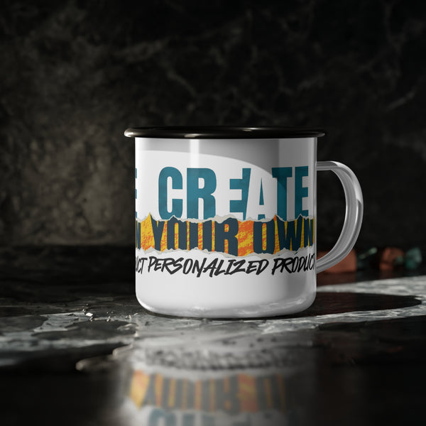 CREATE WITH MELANIE ROSE Enamel Camp Cup, drinkware, camping mug, custom mug, home gifts