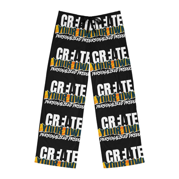 CREATE WITH MELANIE ROSE Men's Pajama Pants (AOP), custom color, custom pajamas, personalized pajama pants