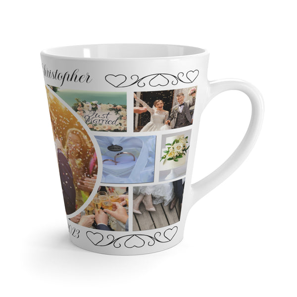 Wedding Collage Latte Mug, custom mug, coffee mug, custom coffee mug, home gifts, drinkware