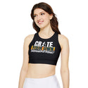 CREATE WITH MELANIE ROSE Fully Lined, Padded Sports Bra (AOP), custom color, custom bra, personalized bra