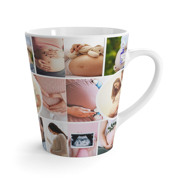 Pregnancy Collage Latte Mug, custom mug, coffee mug, custom coffee mug, home gifts, drinkware
