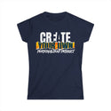 CREATE WITH MELANIE ROSE Women's Softstyle Tee, custom tee, fitted tee, personalized tee, personalized t-shirt