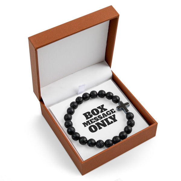 DESIGN YOUR OWN Message IN BOX Cross Bead Bracelet, custom jewelry, personalized gift