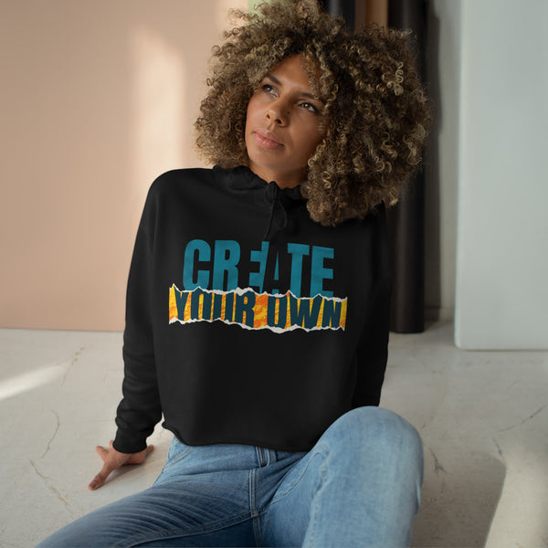 CREATE WITH MELANIE ROSE Crop Hoodie, custom hoodie, personalized hoodie, personalized crop sweatshirt