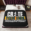 CREATE WITH MELANIE ROSE Sherpa Blanket, Two Colors, custom blanket, personalized blanket, personalized gift