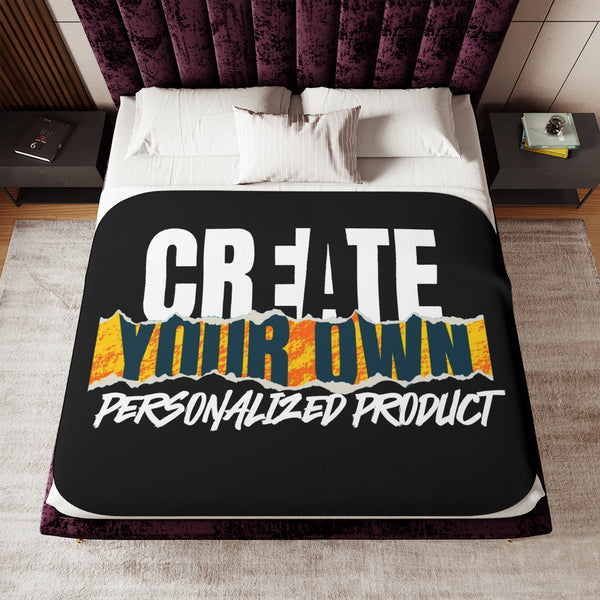 CREATE WITH MELANIE ROSE Sherpa Blanket, Two Colors, custom blanket, personalized blanket, personalized gift