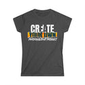 CREATE WITH MELANIE ROSE Women's Softstyle Tee, custom tee, fitted tee, personalized tee, personalized t-shirt