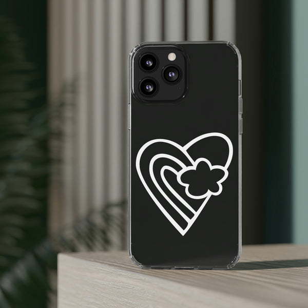 Heart clear phone case, personalized phone case, custom phone case, iphone case, samsung case, personalized gift, minimalist, phone case