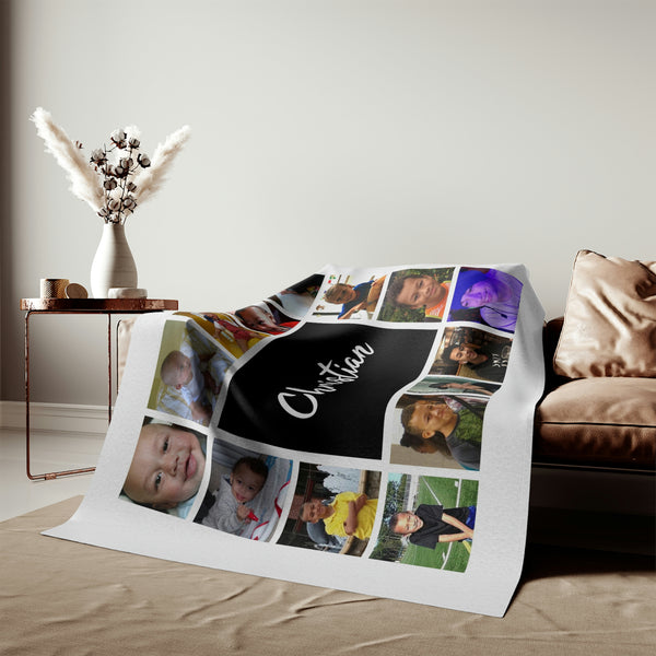 Personalized Photo Collage Sweatshirt Blanket, personalized art, personalized gift, custom blanket, throw blanket, gifts, blanket