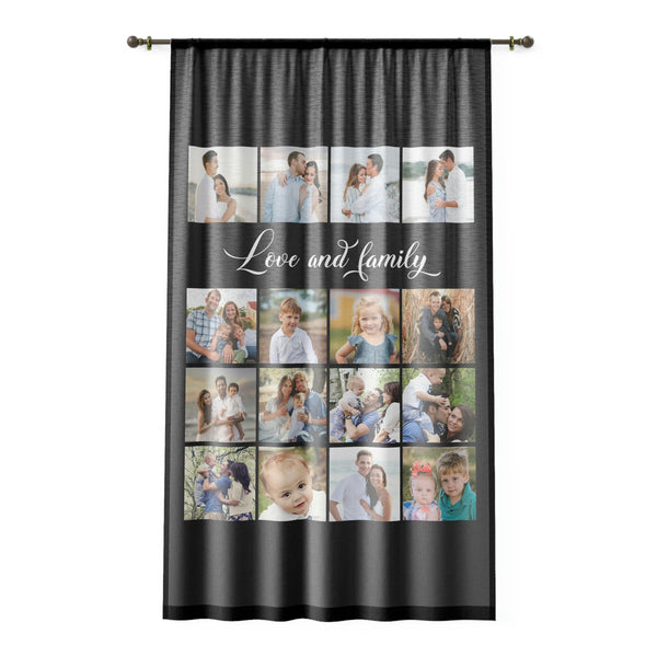 Personalized Curtains, Custom Curtains, Window Curtain, Home decor, Curtains, Home gifts, personalized gifts, family collage, gifts