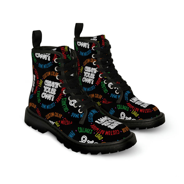 CREATE YOUR OWN Women's Canvas Boots, custom shoes, womens shoes, footwear, gift for her, womens boots