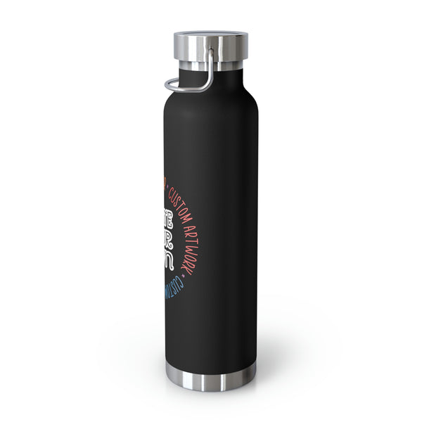 CREATE YOUR OWN Copper Vacuum Insulated Bottle, 22oz, travel mug, water bottle, stainless steel, drinkware