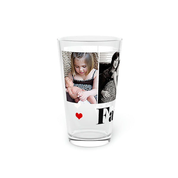 Personalized Collage Pint Glass, 16oz, Personalized gift, glassware, custom glass, home gifts, home decor, gifts, personalized gift