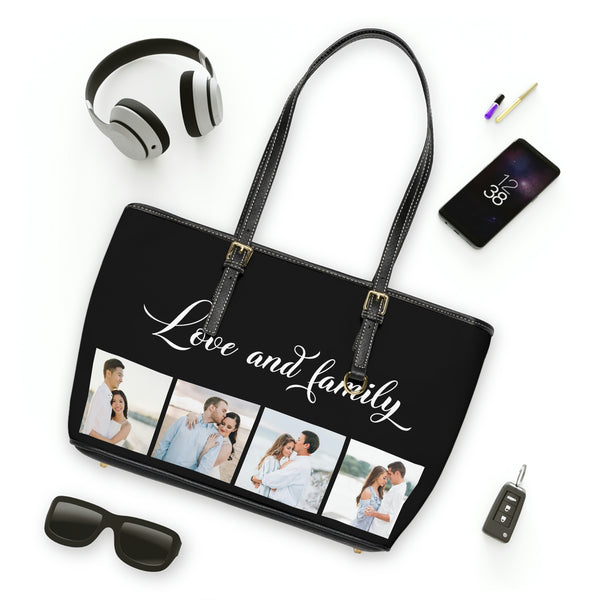 Personalized Collage PU Leather Shoulder Bag, custom bag, gifts for her, shoulder bag, purse, handbag, personalized gift, family collage