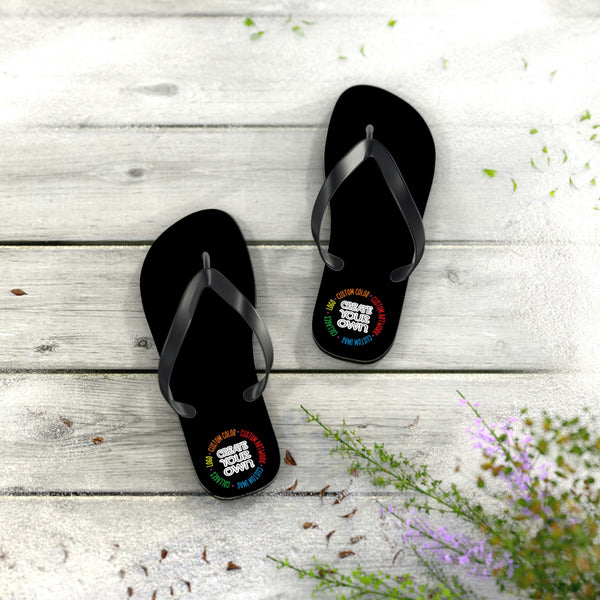 CREATE YOUR OWN Unisex Flip Flops, summer shoes, slides, summer, custom flip flops, sandals, beach shoes