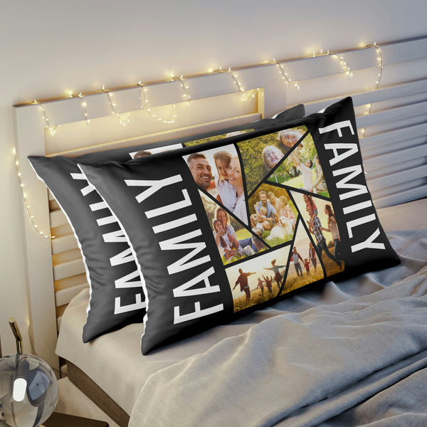 Family Collage Pillow Sham, SET OF 1, pillowcase, bedding, home gifts, home decor, pillow sham