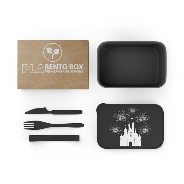 Castle Bento Box with Band and Utensils, personalized gift, Gifts for kids, lunch box, Lunch bag, custom gift, personalized gifts for kids