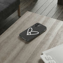 Heart phone Clear Case, phone case, phone, iphone case, personalized phone case, custom phone case, cute phone case, samsung case, peace