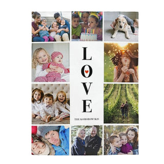 personalized blanket for adult personalized gift for her for him home decor photo blanket collage picture custom blanket
