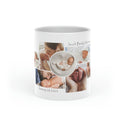 Baby Collage Heart-Shaped Mug, custom mug, custom coffee mug, ceramic mug, heart mug