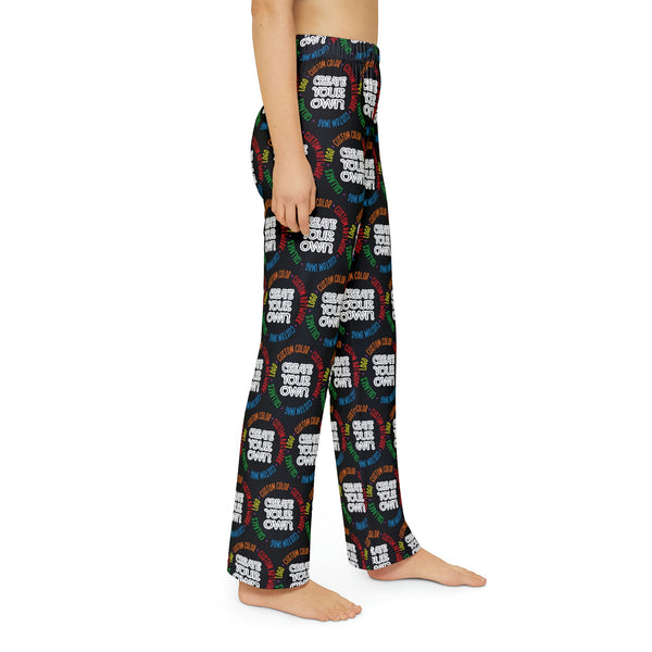 CREATE YOUR OWN Kids Pajama Pants, ALL OVER PRINT, children's PJ pants, PJ pants, youth Pajama pants