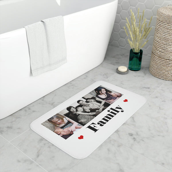 Personalzied Collage Bathmat, Memory Foam Bathmat, bathroom decor, home decor, home gifts, personalized gifts, family collage