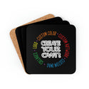 CREATE YOUR OWN Corkwood Coaster Set, Coaster, Set of 4, home gifts, home decor, kitchen, coaster set