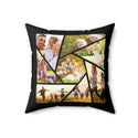 Family Collage Faux Suede Square Pillow, custom throw pillow, throw pillows, home decor, home gifts, couch pillow